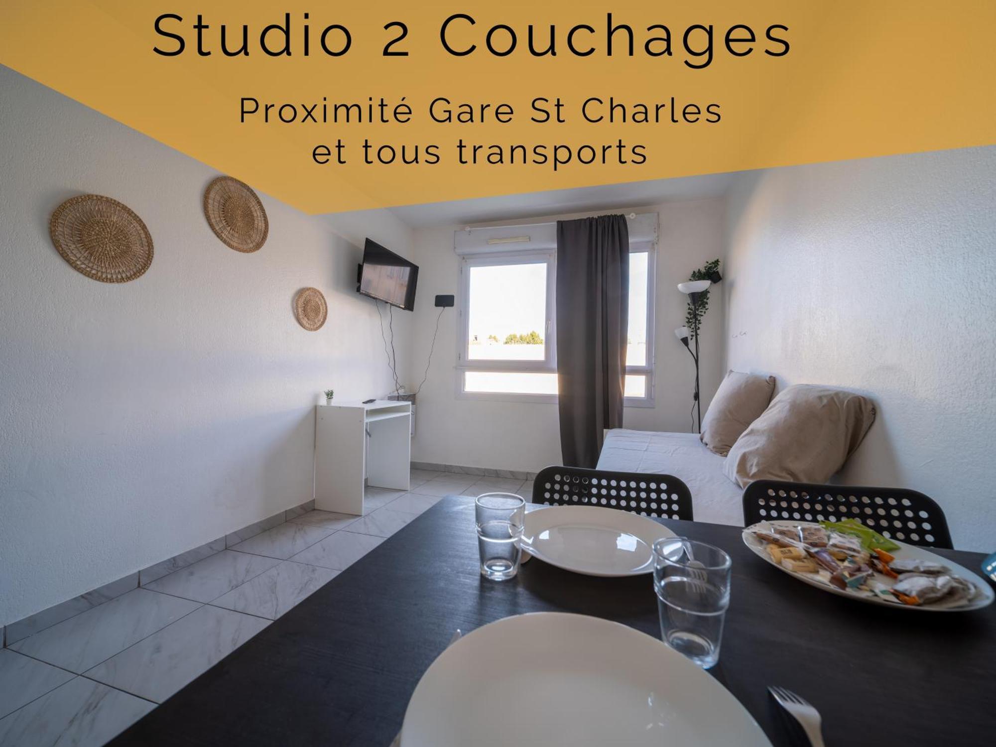 Grand Studio Tout équipe à 6min De St Charles *