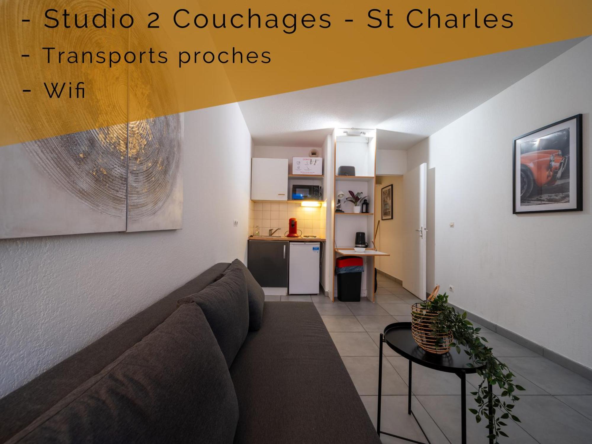 Grand Studio Tout équipe à 6min De St Charles *